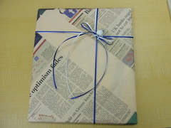 a wrapped book 